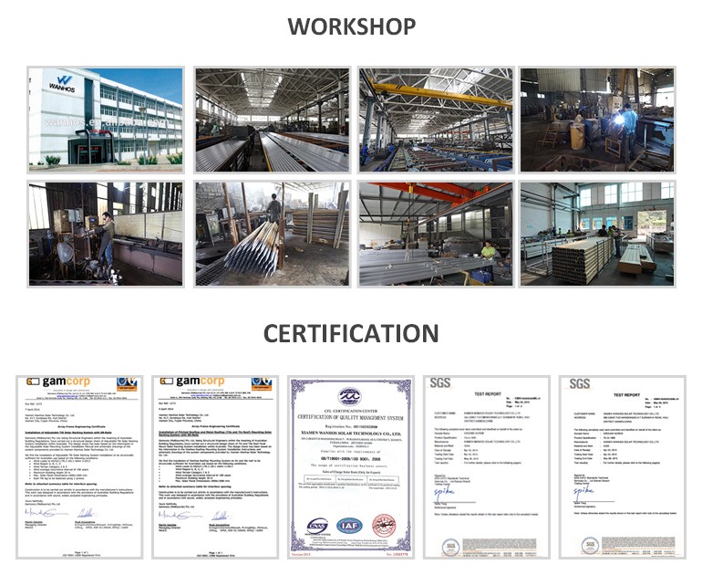 Estructura Solar Fotovoltaica Sistema integrált típusú földcsavaros szerelés Nyitott mező